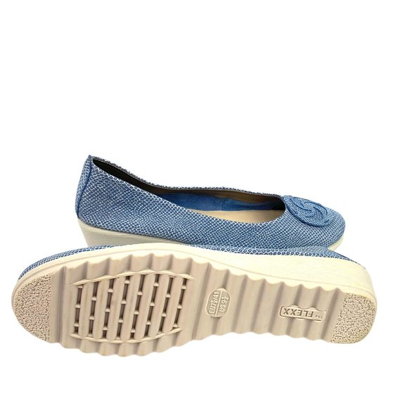 The FLEXX 'Run Away' Milo Leather Bon Bon Comfort Wedges - Picture 5 of 10